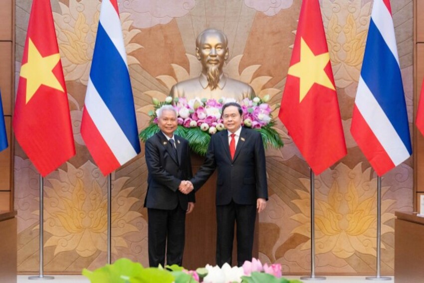 Chủ tịch Quốc hội Trần Thanh Mẫn chủ trì Lễ đón và Hội đàm với Chủ tịch Quốc hội kiêm Chủ tịch Hạ viện Vương quốc Thái Lan