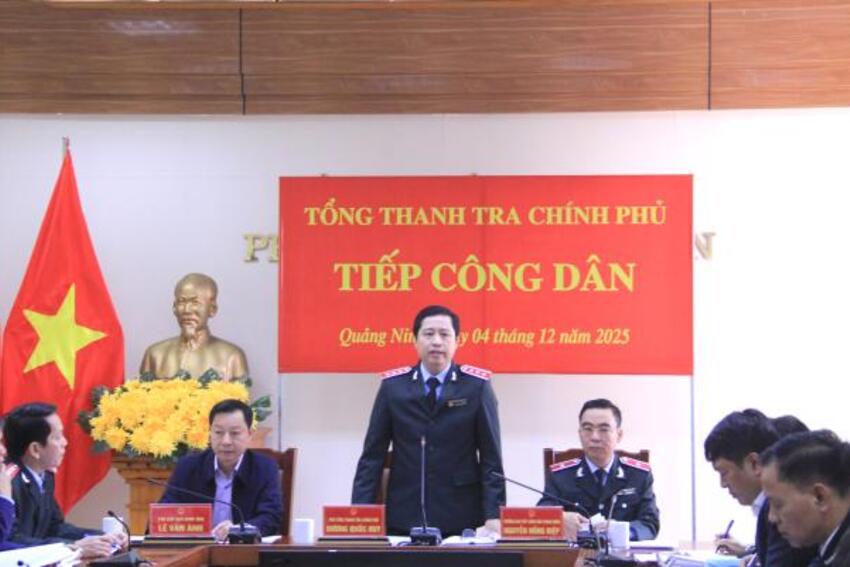 Phó Tổng Thanh tra Chính phủ Dương Quốc Huy tiếp công dân định kỳ tháng 12 tại tỉnh Quảng Ninh