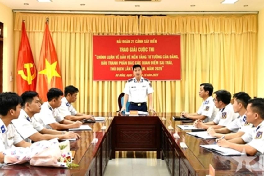 Hải đoàn 21, Bộ tư lệnh Vùng Cảnh sát biển 2 trao giải cuộc thi chính luận