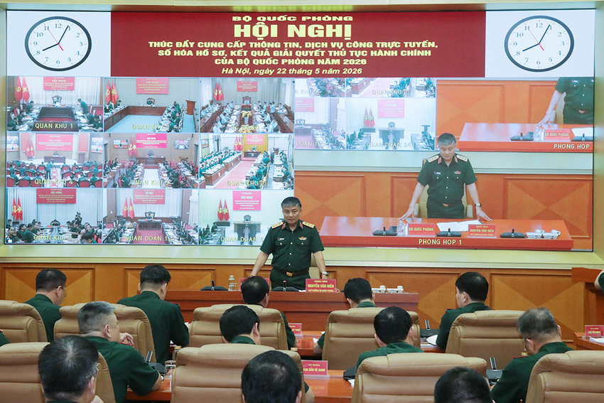 Bộ Quốc phòng thúc đẩy cung cấp thông tin, dịch vụ công trực tuyến, số hóa hồ sơ, kết quả giải quyết thủ tục hành chính