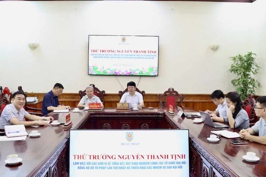 Triển khai hiệu quả các nhiệm vụ sau Đại hội Đảng bộ Bộ Tư pháp