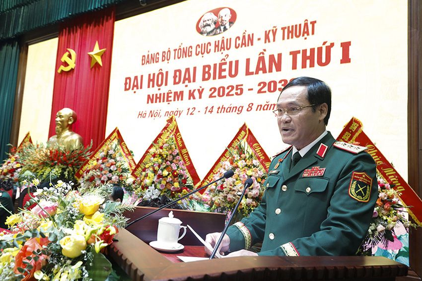 Thượng tướng Vũ Hải Sản dự, chỉ đạo Đại hội Đảng bộ Tổng cục Hậu cần - Kỹ thuật lần thứ I