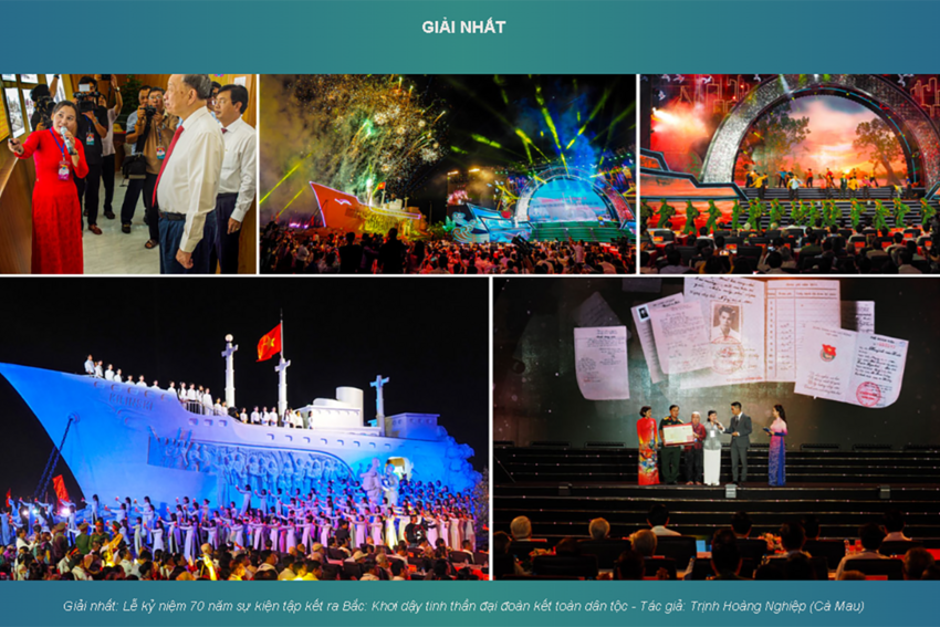 Tác phẩm “Lễ kỷ niệm 70 năm sự kiện tập kết ra Bắc: Khơi dậy tinh thần đại đoàn kết toàn dân tộc” đoạt giải Nhất