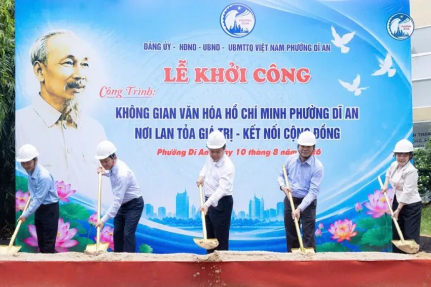 Phường Dĩ An khởi công công trình Không gian Văn hóa Hồ Chí Minh phục vụ cộng đồng