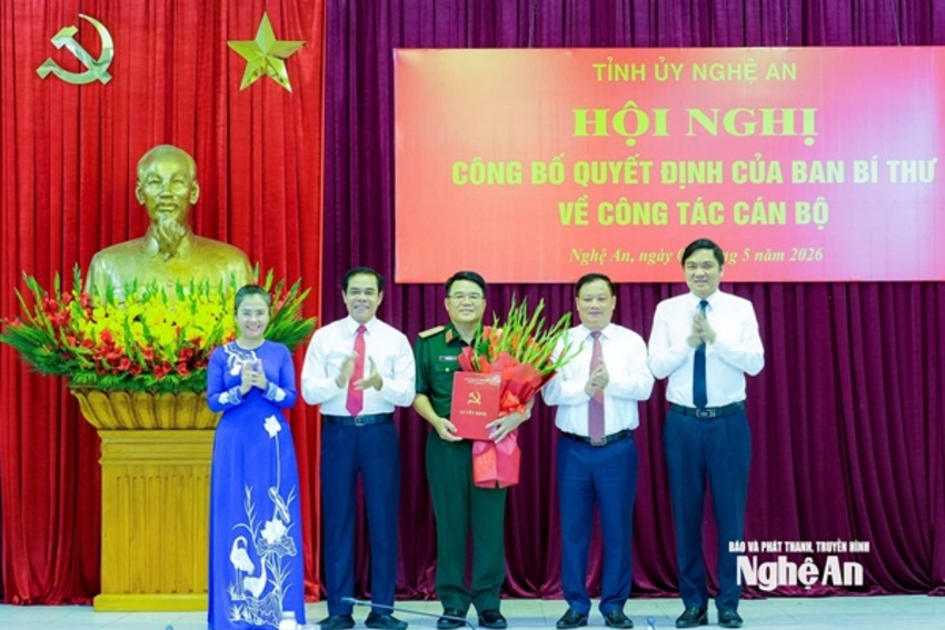 Thiếu tướng Vũ Văn Tùng tham gia Ban Thường vụ Tỉnh ủy Nghệ An nhiệm kỳ 2025 - 2030