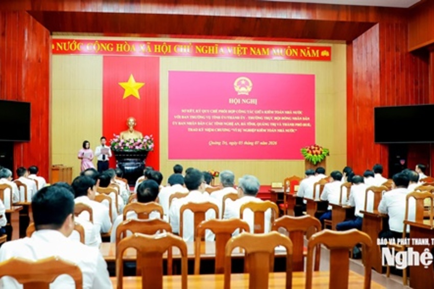 Kiểm toán Nhà nước ký kết quy chế phối hợp với Nghệ An, Hà Tĩnh, Quảng Trị và Huế