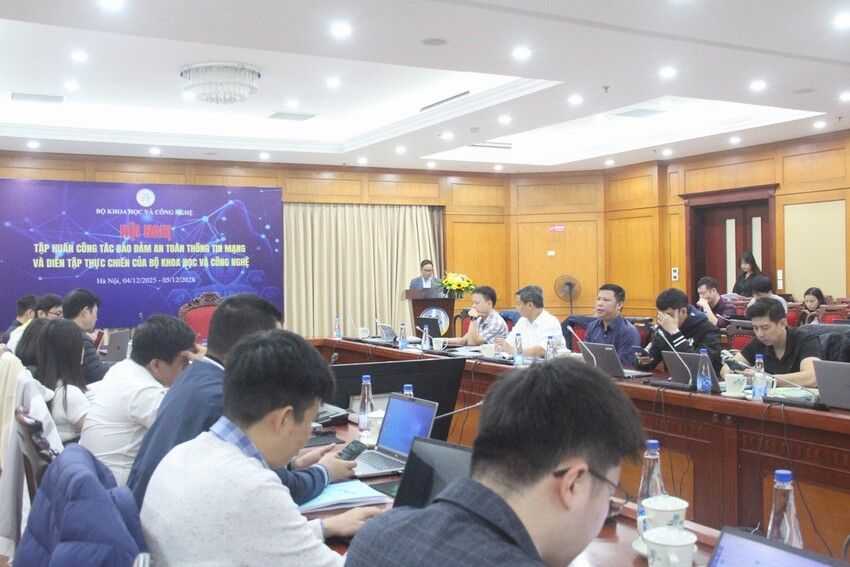 Bộ KH&CN tập huấn công tác bảo đảm an toàn thông tin mạng và diễn tập thực chiến