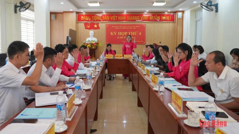Kỳ họp thứ 4 (chuyên đề) HĐND xã Nguyên Bình khóa II