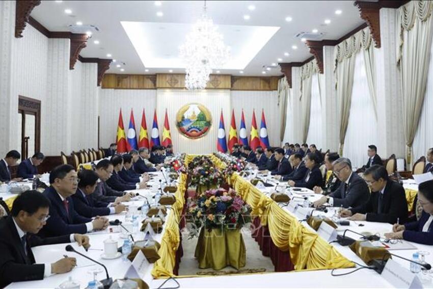 Tổng Bí thư Tô Lâm hội kiến Thủ tướng Lào Xỏn-xay Xi-phăn-đon