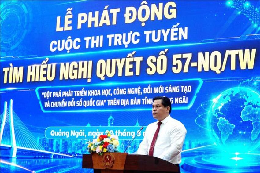 Quảng Ngãi: Thi trực tuyến tìm hiểu Nghị quyết số 57-NQ/TW