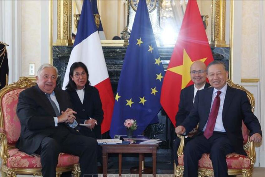 Tổng Bí thư, Chủ tịch nước Tô Lâm hội kiến Chủ tịch Thượng viện Pháp Gérard Larcher