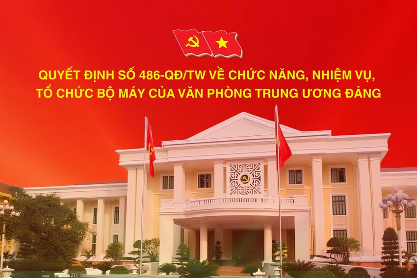 [Infographic] Quyết định số 486-QĐ/TW về chức năng, nhiệm vụ, tổ chức bộ máy của Văn phòng Trung ương Đảng