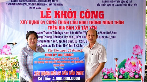 Tây Yên khởi công 4 cầu giao thông nông thôn, tổng vốn 4 tỷ đồng