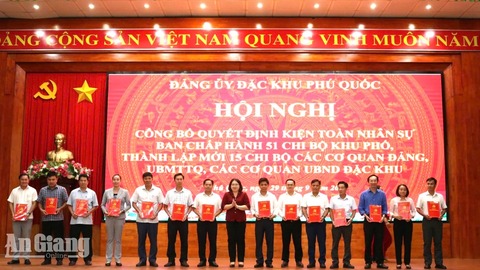 Phú Quốc kiện toàn 51 chi bộ khu phố, thành lập 15 chi bộ cơ quan