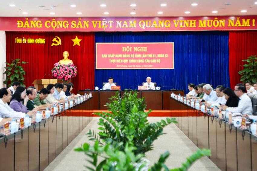 Bình Dương: Hội nghị Ban Chấp hành Đảng bộ tỉnh lần thứ 41, khóa XI thực hiện quy trình công tác cán bộ