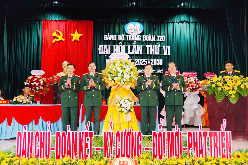 Đảng bộ Trung đoàn 720 tổ chức Đại hội lần thứ VI, nhiệm kỳ 2025-2030