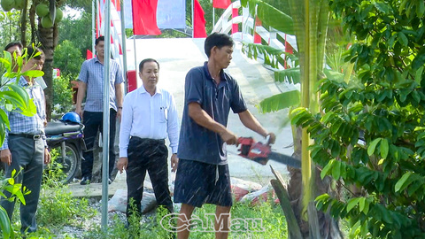 Nhân dân tích cực hiến đất, góp công xây dựng cầu, đường nông thôn