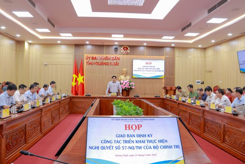 Họp giao ban định kỳ đánh giá kết quả thực hiện Nghị quyết số 57-NQ/TW