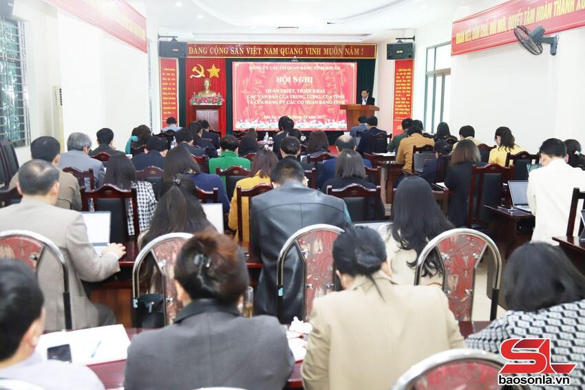 Quán triệt, triển khai các văn bản của Trung ương, của tỉnh và Đảng ủy các cơ quan Đảng tỉnh