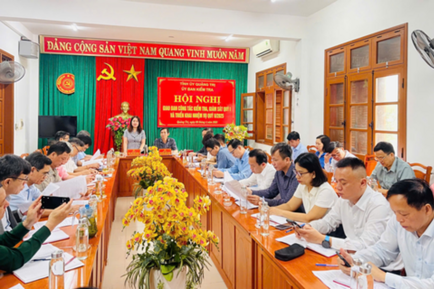 UBKT Tỉnh ủy Quảng Trị tổ chức Hội nghị giao ban công tác kiểm tra, giám sát, thi hành kỷ luật của Đảng Quý I năm 2025