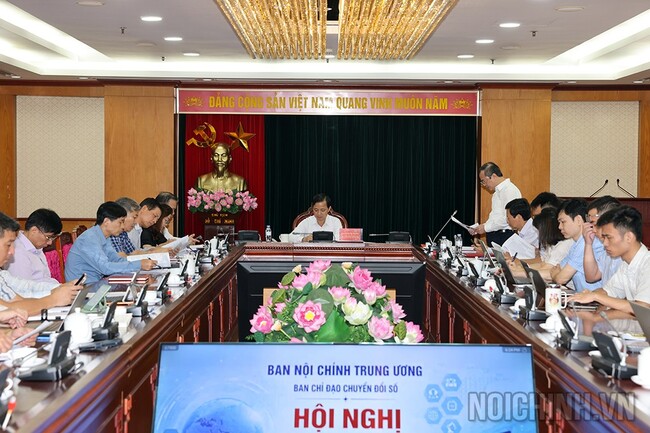 Ban Nội chính Trung ương: Đẩy nhanh tiến độ thực hiện các nhiệm vụ chuyển đổi số