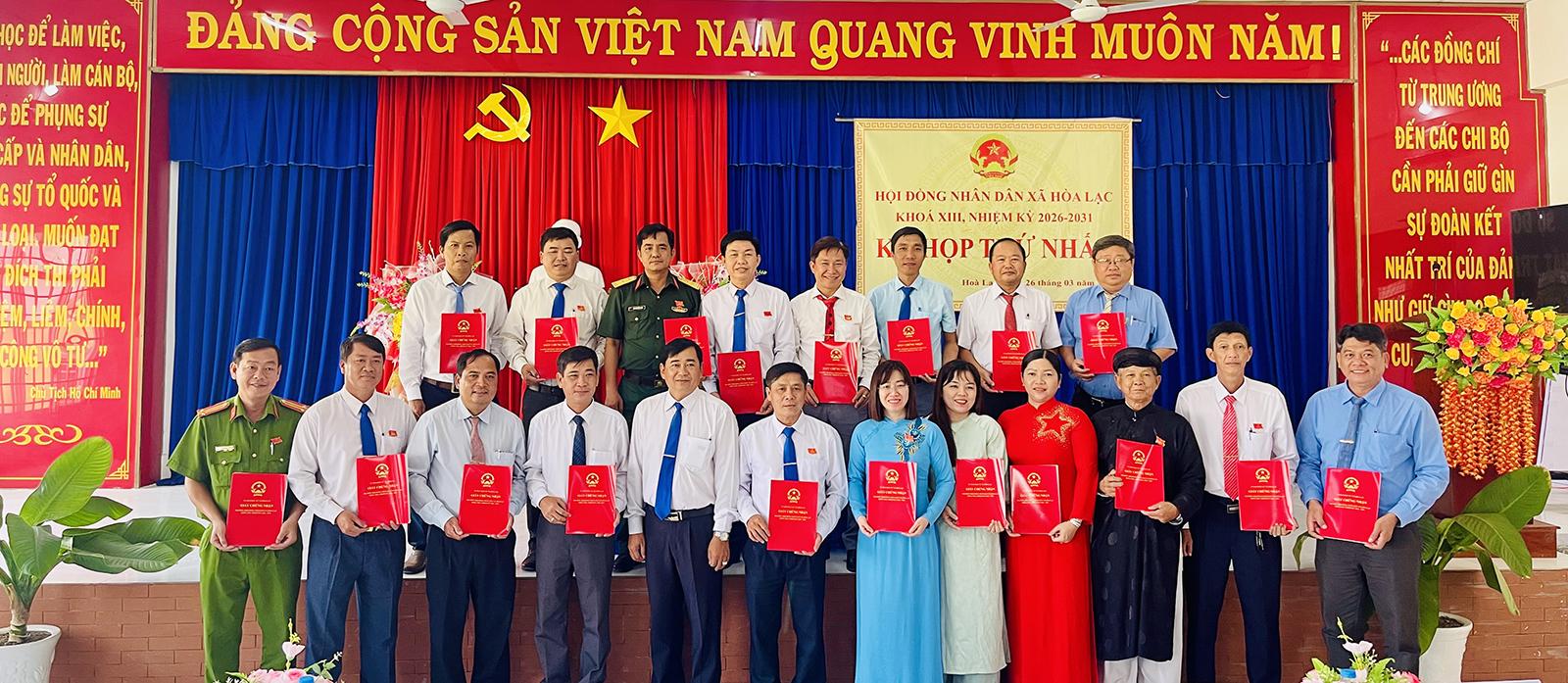 HĐND xã Hòa Lạc bầu các chức danh chủ chốt