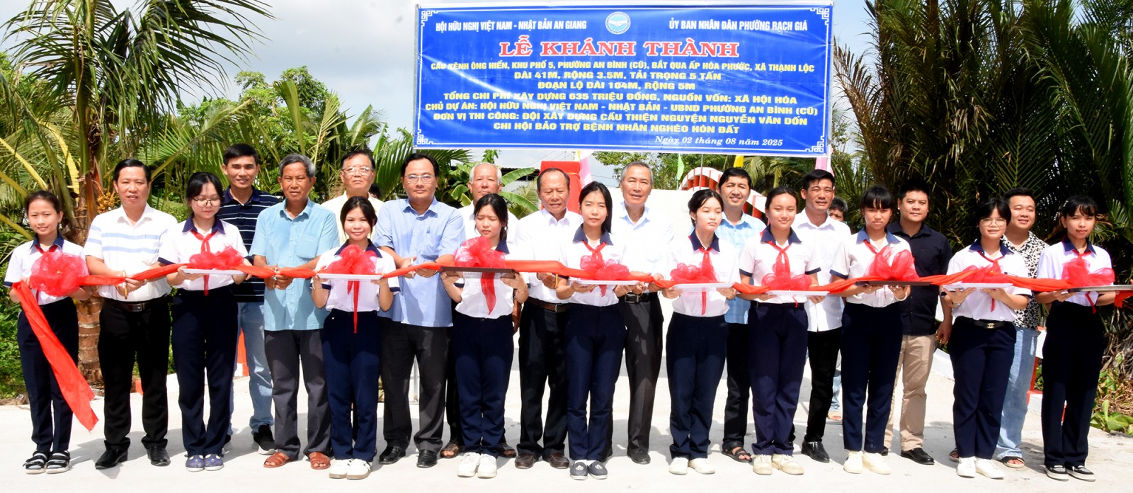 Khánh thành cầu nhánh kênh Ông Hiển