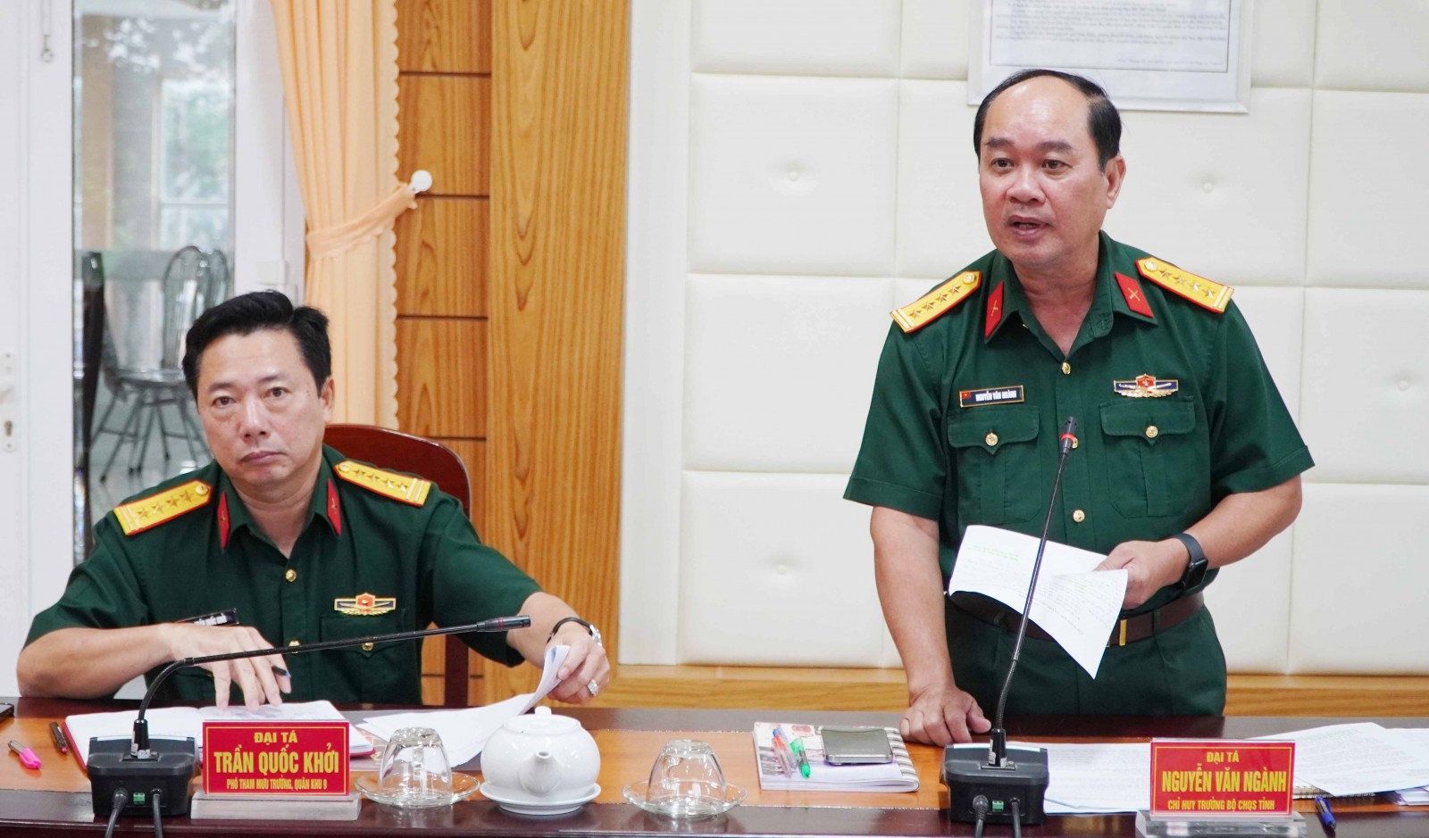 Đoàn kiểm tra của Bộ Tổng Tham mưu làm việc tại An Giang