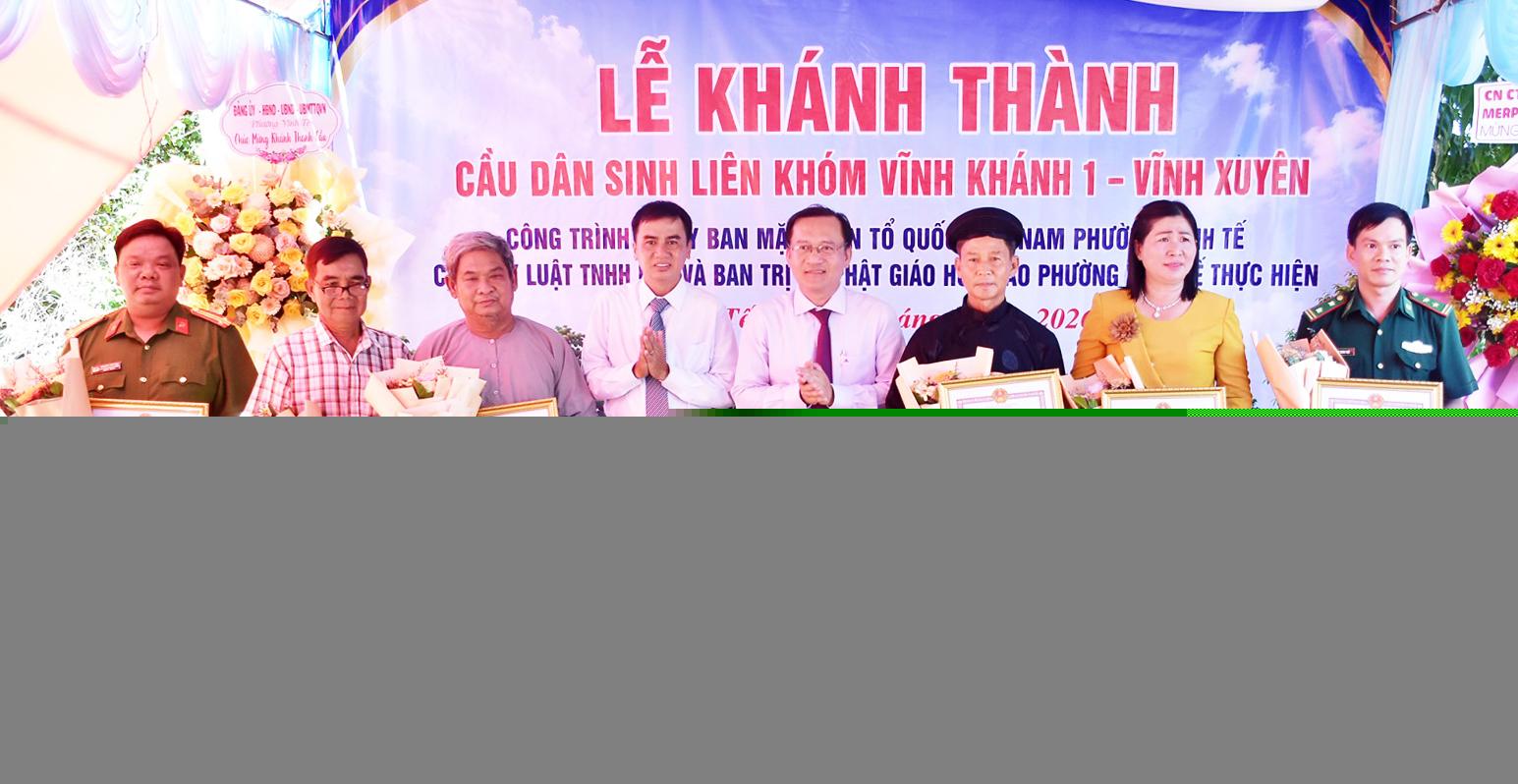 Phường Vĩnh Tế khánh thành cầu liên khóm Vĩnh Khánh 1 - Vĩnh Xuyên
