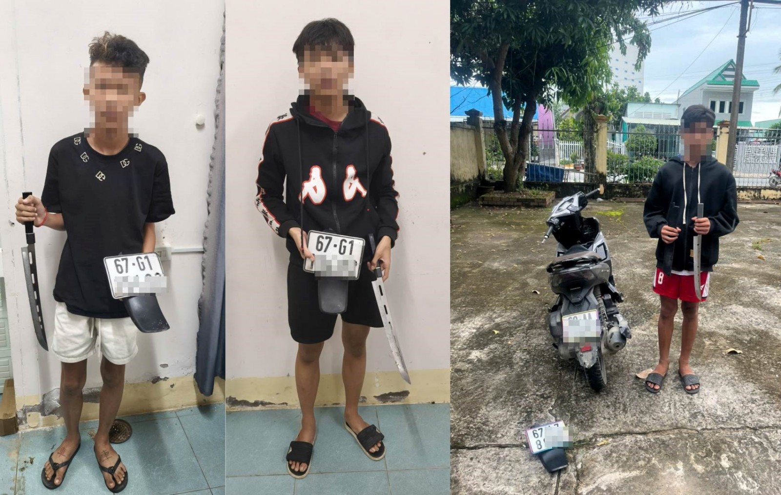 Bắt ba đối tượng gây rối trật tự công cộng