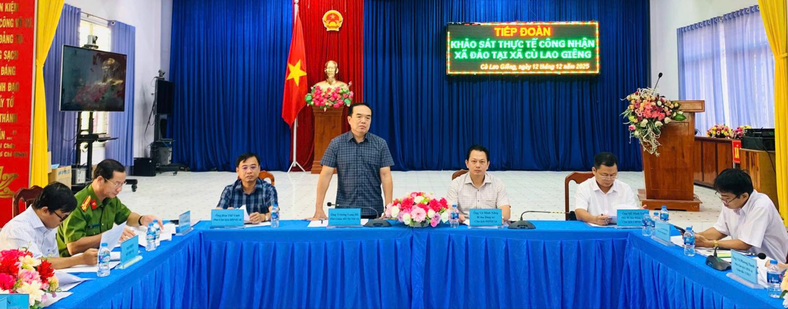 Sở Nội vụ tỉnh An Giang khảo sát thực tế tại xã Cù Lao Giêng