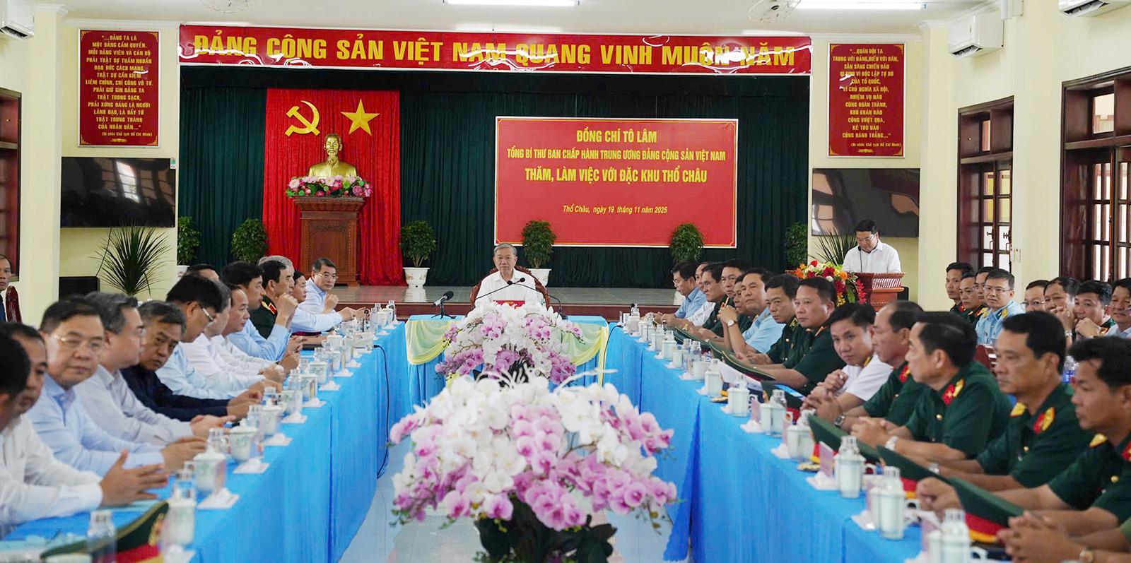 Tổng Bí thư Tô Lâm thăm và làm việc tại đặc khu Thổ Châu