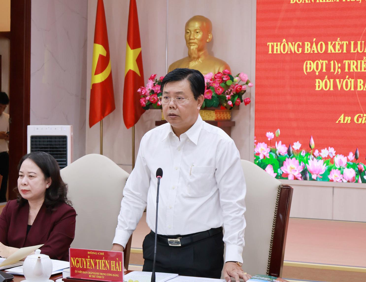 Công bố kết luận giám sát của Bộ Chính trị đối với Tỉnh ủy An Giang