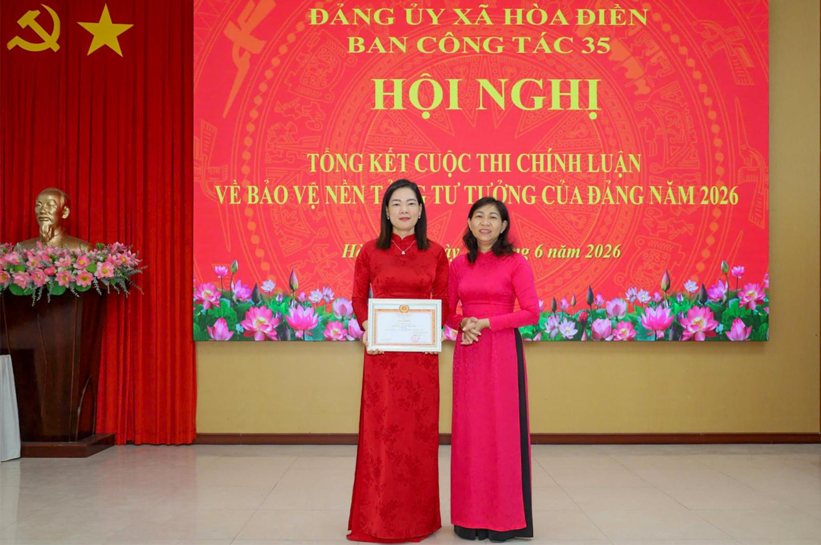 Hòa Điền tổng kết Cuộc thi Chính luận về bảo vệ nền tảng tư tưởng của Đảng năm 2026