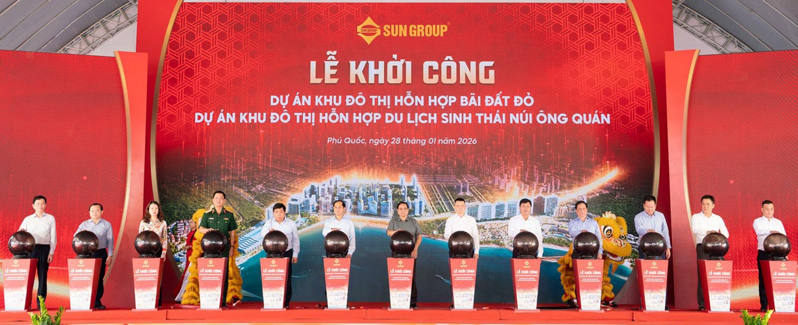 Thủ tướng Chính phủ Phạm Minh Chính dự lễ khởi công hai dự án APEC 2027 tại Phú Quốc