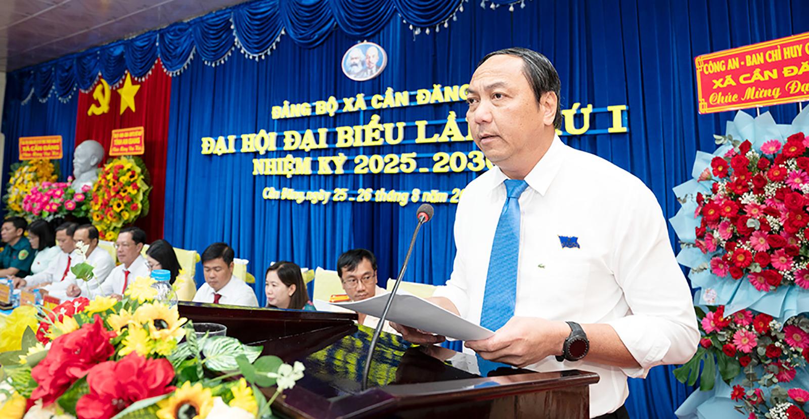 Phó Bí thư Tỉnh ủy An Giang Lâm Minh Thành dự Đại hội đại biểu Đảng bộ xã Cần Đăng