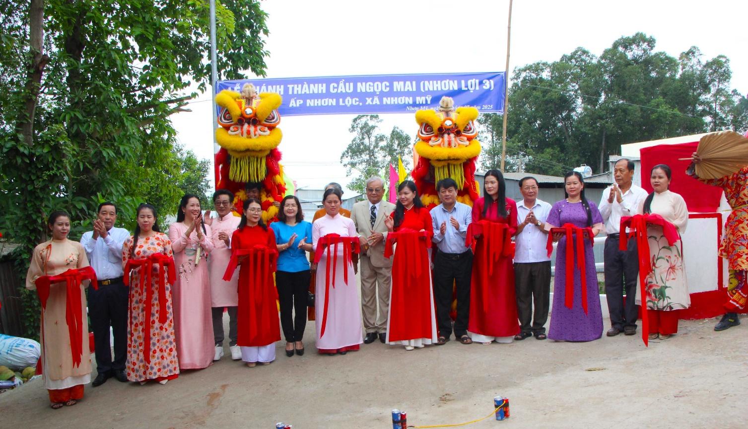 Khánh thành cầu Ngọc Mai (Nhơn Lợi 3) xã Nhơn Mỹ