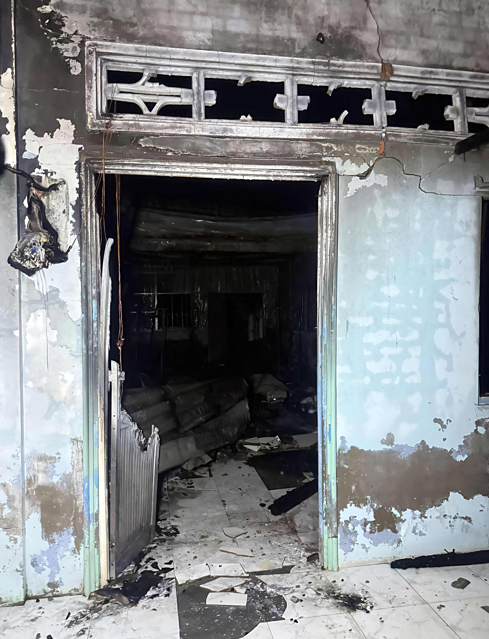 Cháy nhà ở xã Tây Yên