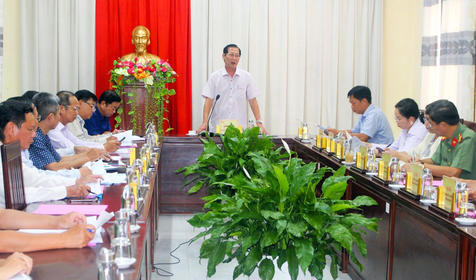 Khẩn trương chuẩn bị lễ khởi công Dự án xây dựng hệ thống mái che bảo tồn các hố khảo cổ tại Khu di tích Óc Eo - Ba Thê