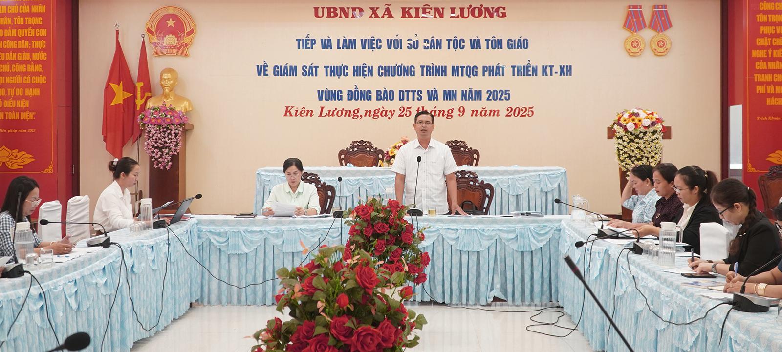 Giám sát việc thực hiện chương trình mục tiêu quốc gia về phát triển kinh tế - xã hội vùng đồng bào dân tộc thiểu số và miền núi năm 2025