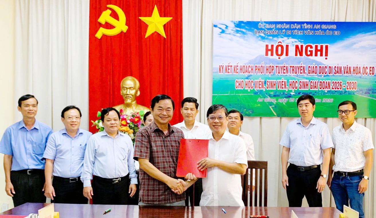 Đẩy mạnh tuyên truyền di sản văn hóa Óc Eo đến hệ thống trường học, cao đẳng