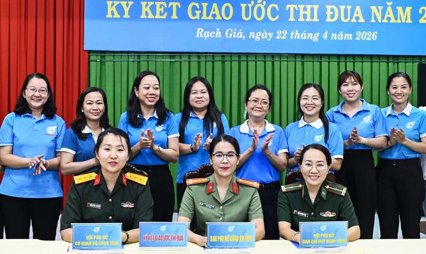Cụm Thi đua số 1 - Hội Liên hiệp Phụ nữ tỉnh An Giang ký kết giao ước thi đua năm 2026