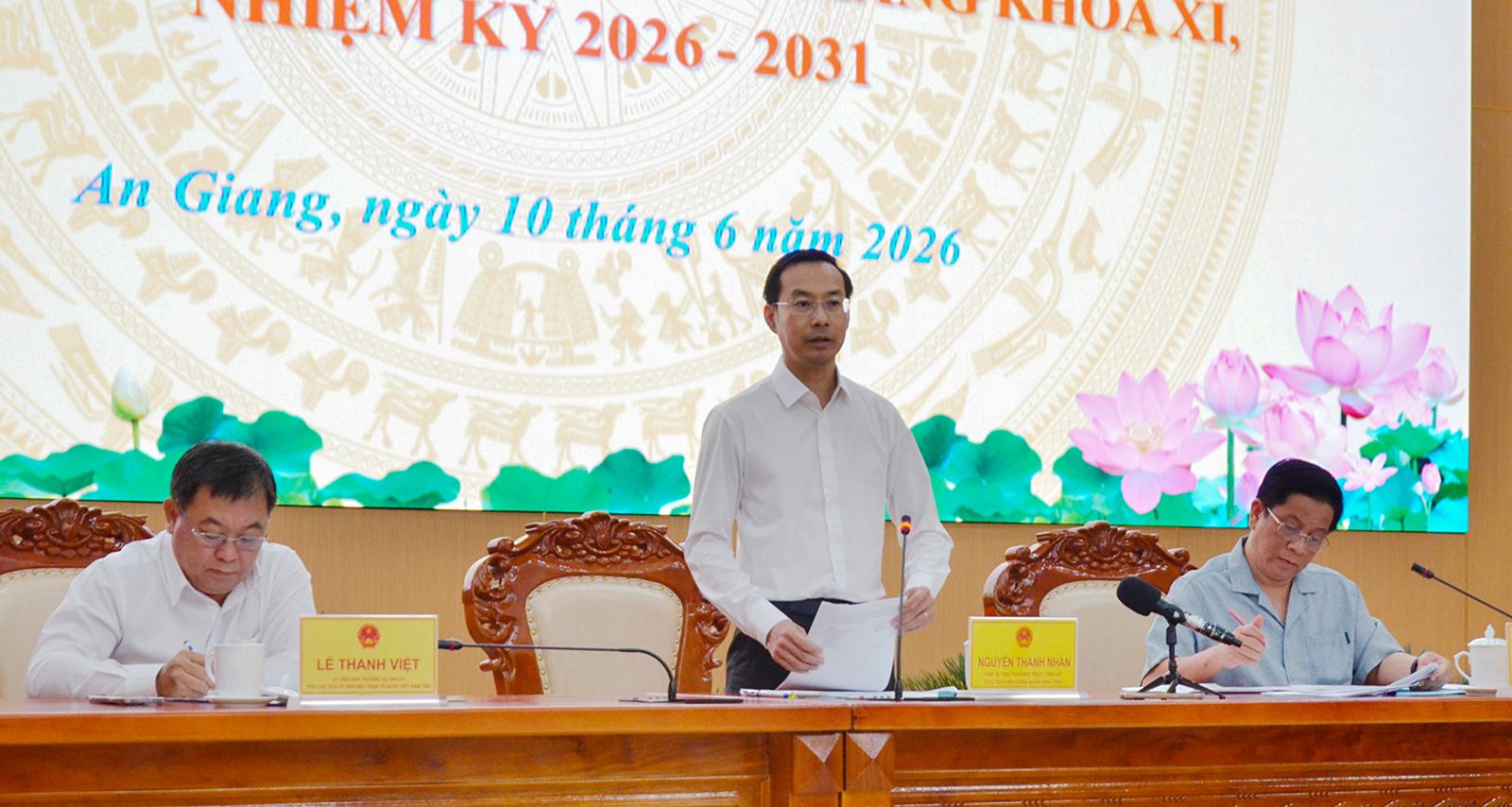 An Giang chuẩn bị kỳ họp thường lệ giữa năm 2026 HĐND tỉnh khóa XI