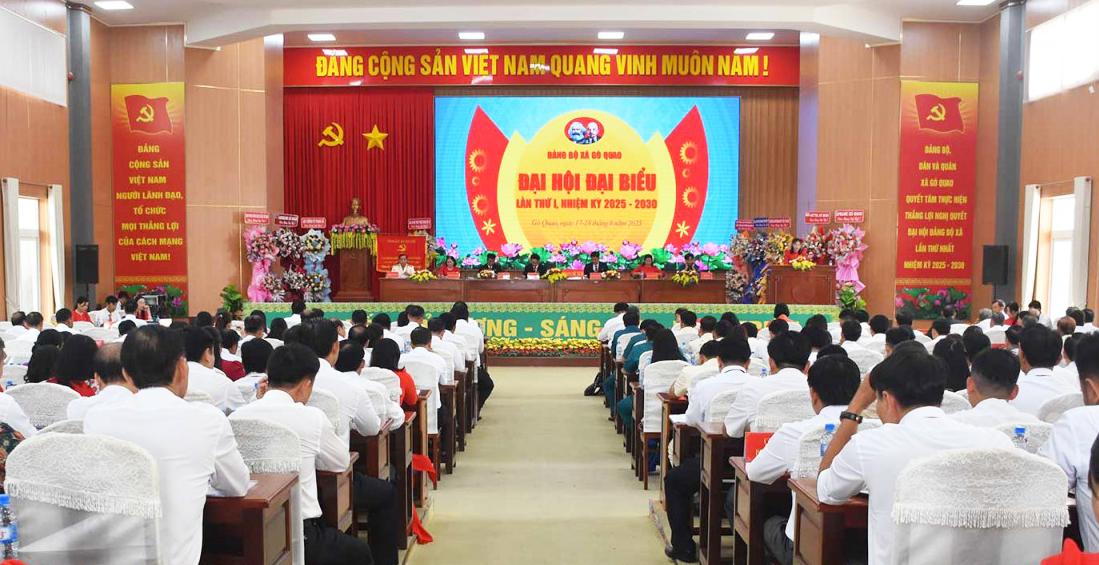 Đại hội đại biểu Đảng bộ xã Gò Quao lần thứ I, nhiệm kỳ 2025 - 2030