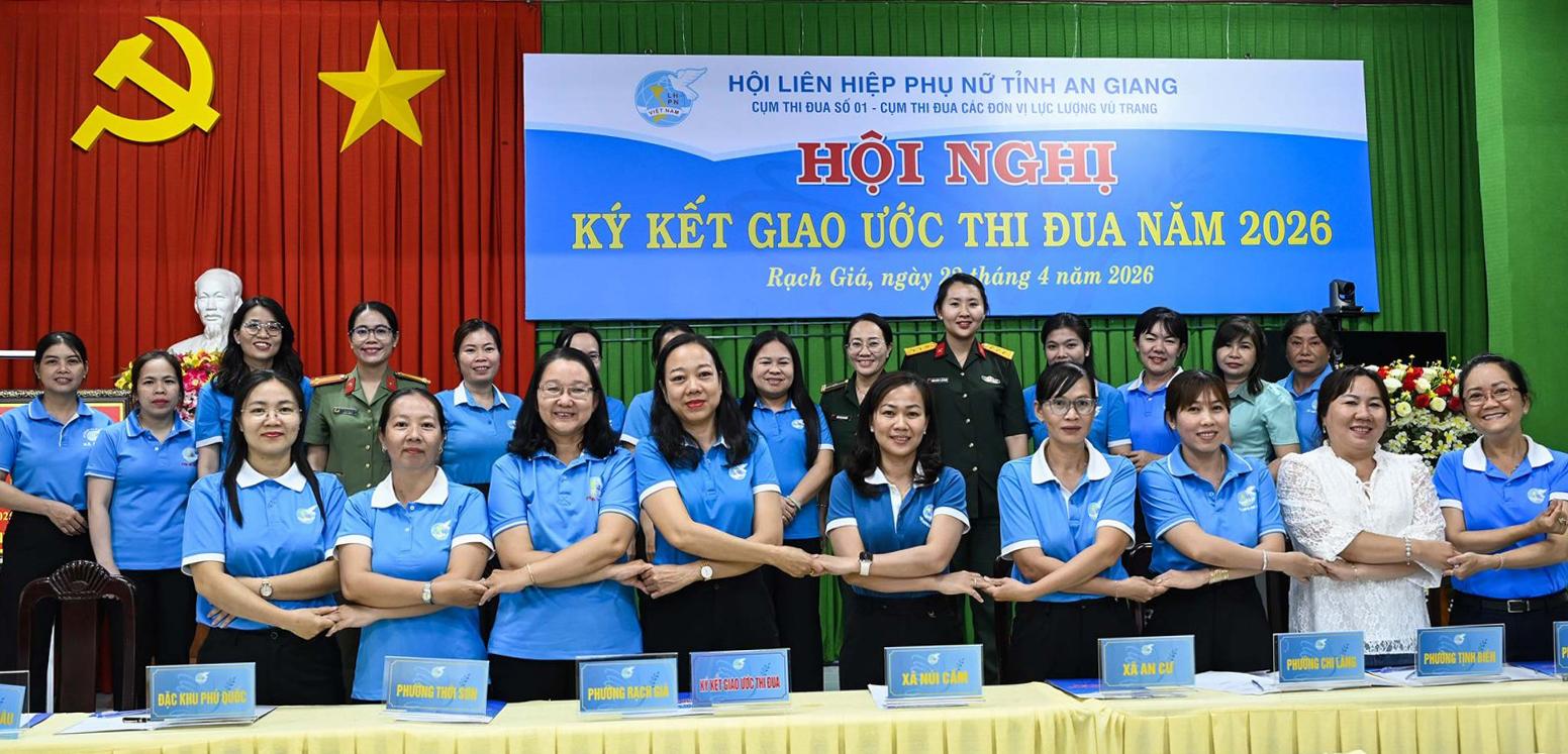 Cụm Thi đua số 1 - Hội Liên hiệp Phụ nữ tỉnh An Giang ký kết giao ước thi đua năm 2026