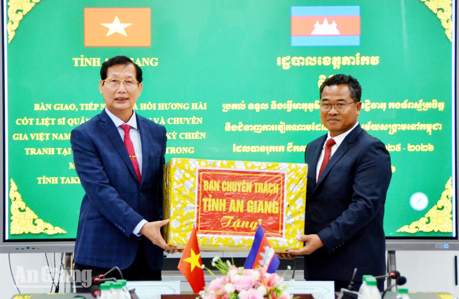 An Giang quy tập 14 hài cốt liệt sĩ tại tỉnh Takeo (Campuchia)