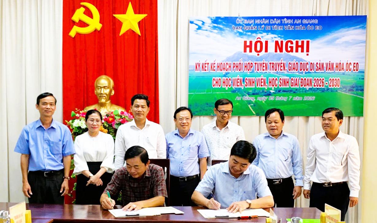 Đẩy mạnh tuyên truyền di sản văn hóa Óc Eo đến hệ thống trường học, cao đẳng