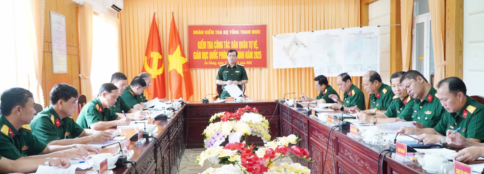 Đoàn kiểm tra của Bộ Tổng Tham mưu làm việc tại An Giang