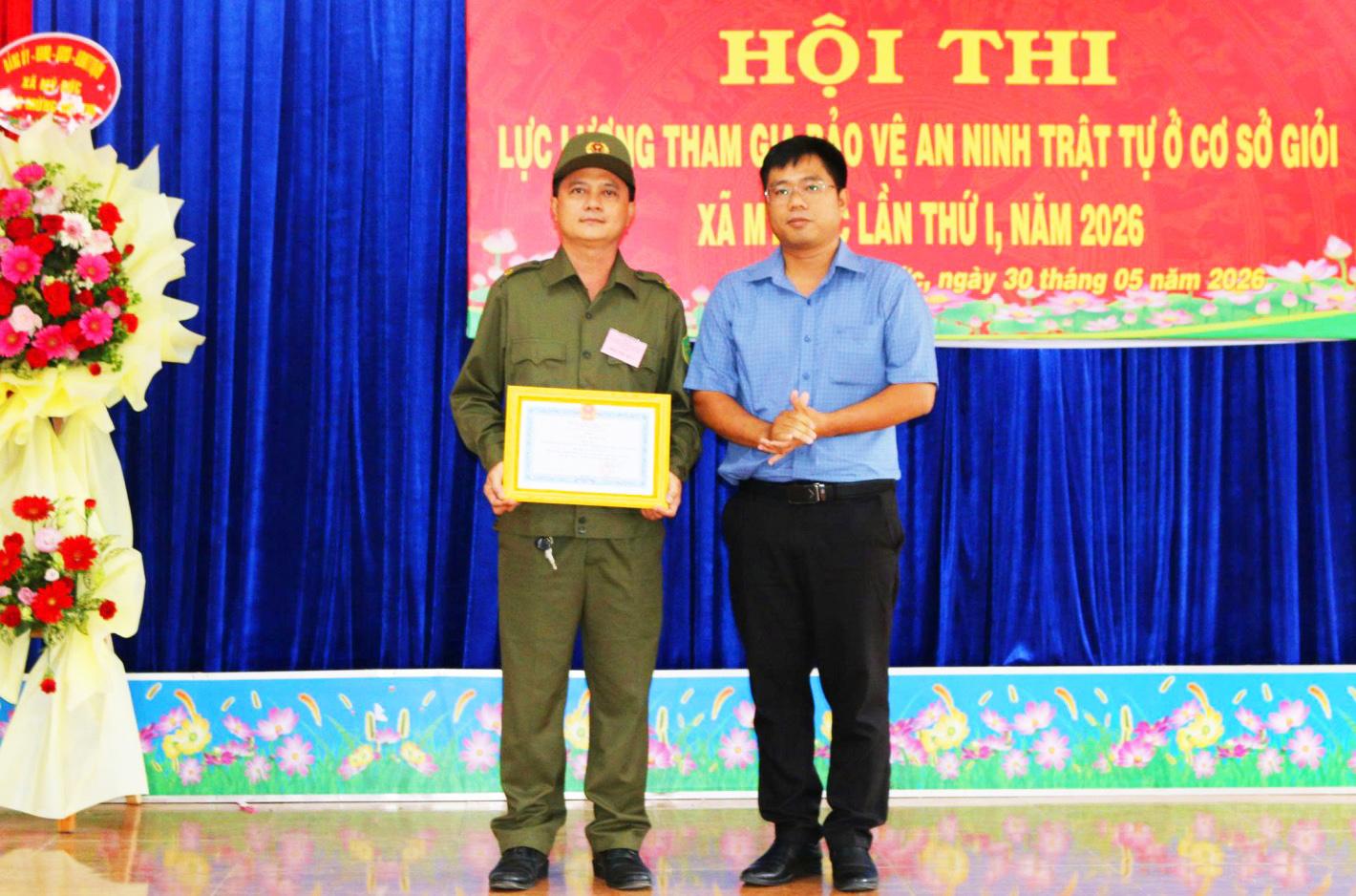 Xã Mỹ Đức tổ chức hội thi lực lượng tham gia bảo vệ an ninh, trật tự ở cơ sở giỏi năm 2026