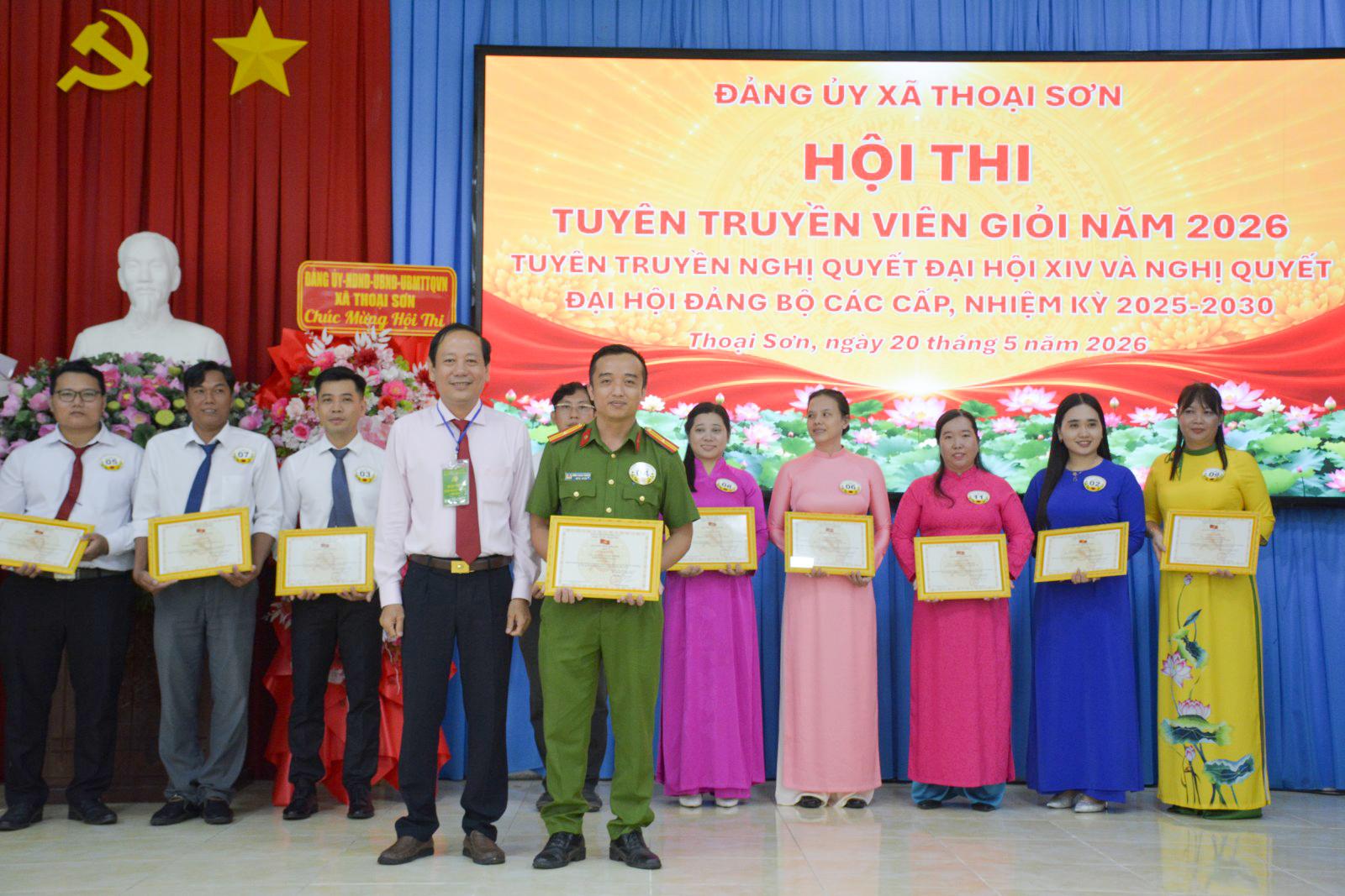 Xã Thoại Sơn tổ chức thành công Hội thi Tuyên truyền viên giỏi năm 2026